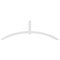 Ekena Millwork Archdale Architectural Grade PVC Gable Bracket, 108"W x 36"H x 4"D x 4"F, 8/12 Pitch GBP108X36X0404ARC00 - alternate 5